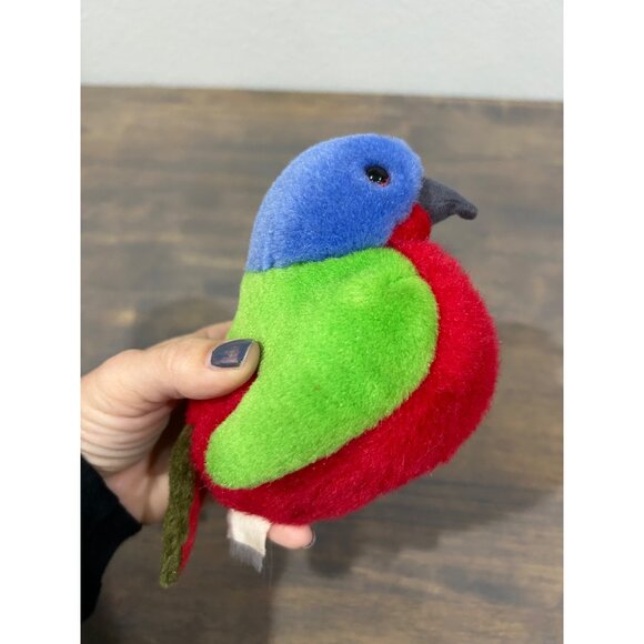 Audubon Wild Republic Painted Bunting Song Bird  Plush Stuffed Toy With Sounds - Picture 5 of 8